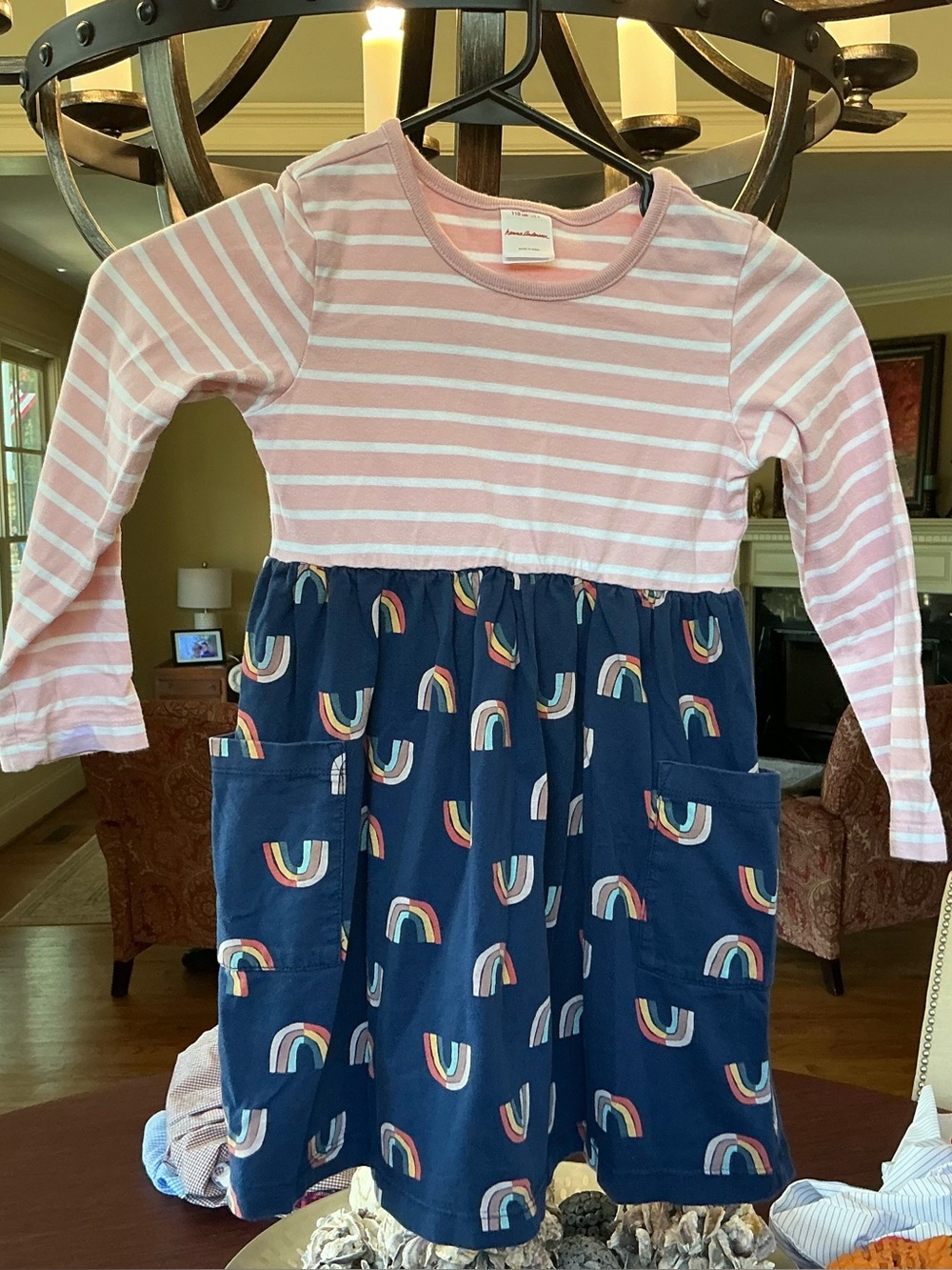 girls Hanna Andersson Rainbow Dress